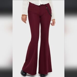 Killstar Dark Red Flare Pants